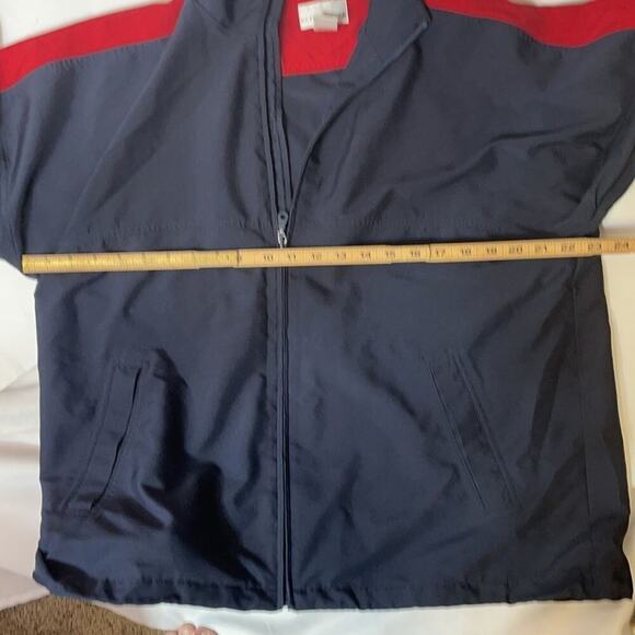 Cutter & Buck men’s windbreaker Zip up jacket SZ large Golf Navy & Red - Picture 9 of 9